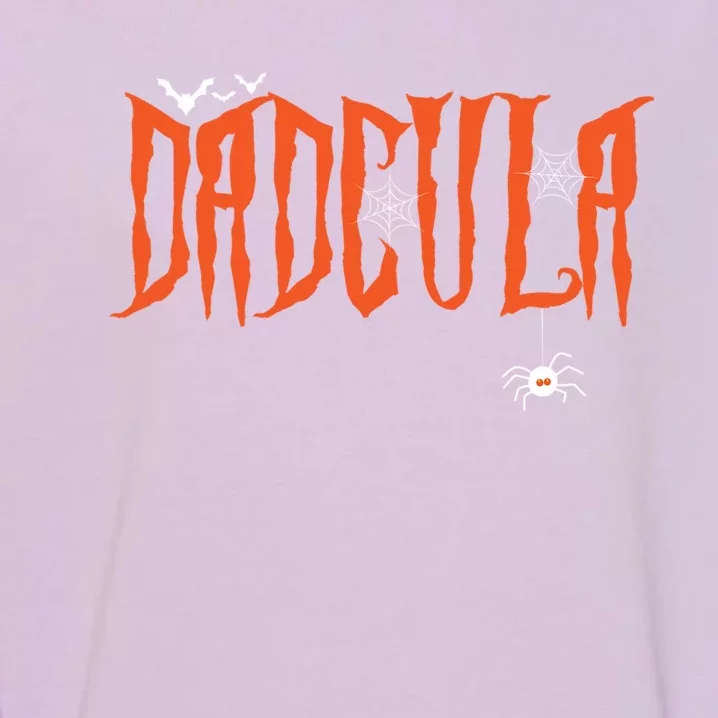 Funny Dadcula Halloween Dad Dracula Costume Momster Matching Gift Garment-Dyed Sweatshirt