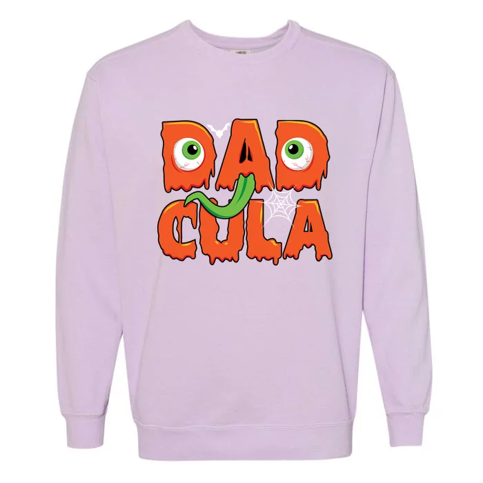 Funny Dadcula Halloween Dad Costume Family Matching Gift Garment-Dyed Sweatshirt