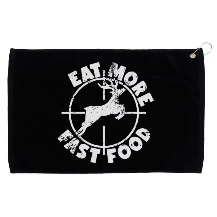 Funny Deer Hunting Season Eat More Fast Food Hunter Grommeted Golf Towel