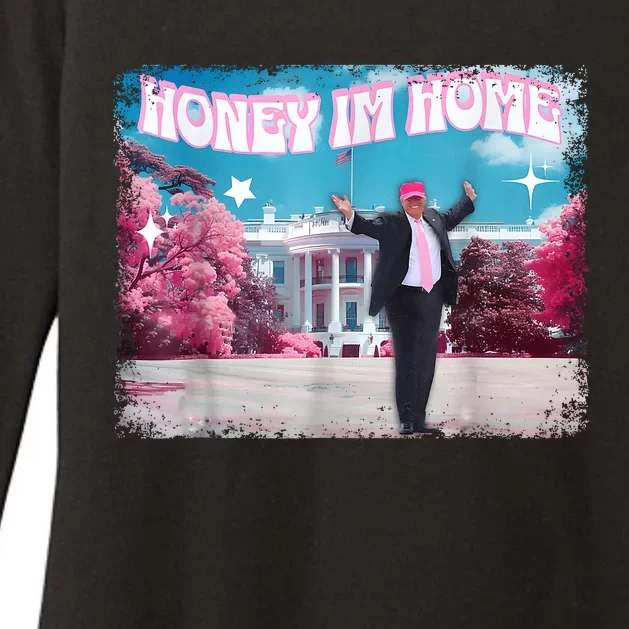 Funny DaddyS Home Trump Pink 2024 Take America Back 2024 Womens CVC Long Sleeve Shirt