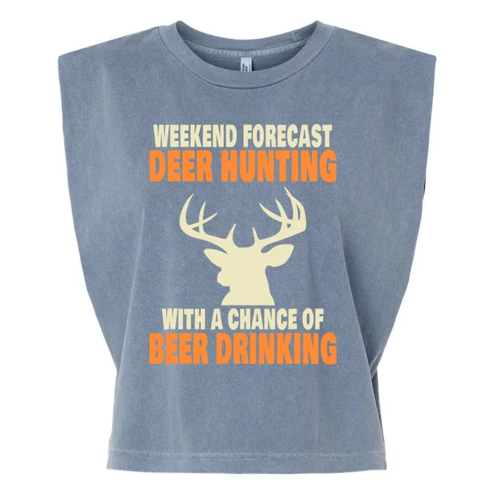 Funny Deer Hunting Garment-Dyed Women's Muscle Tee