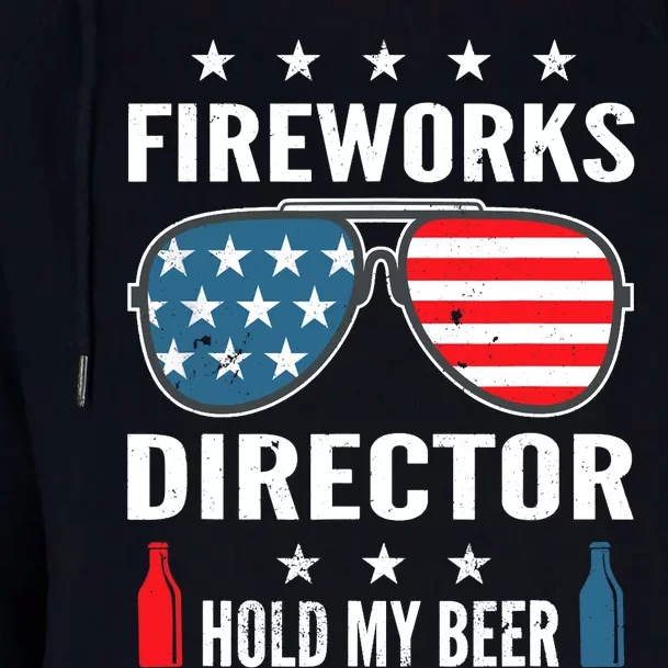 Fireworks Director Hold My Beer Womens Funnel Neck Pullover Hood