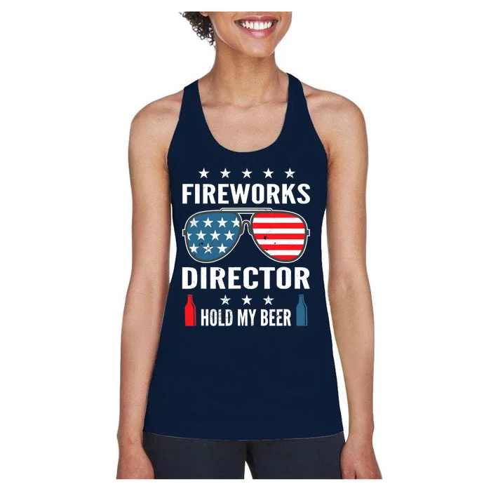 Fireworks Director Hold My Beer Women's Racerback Tank