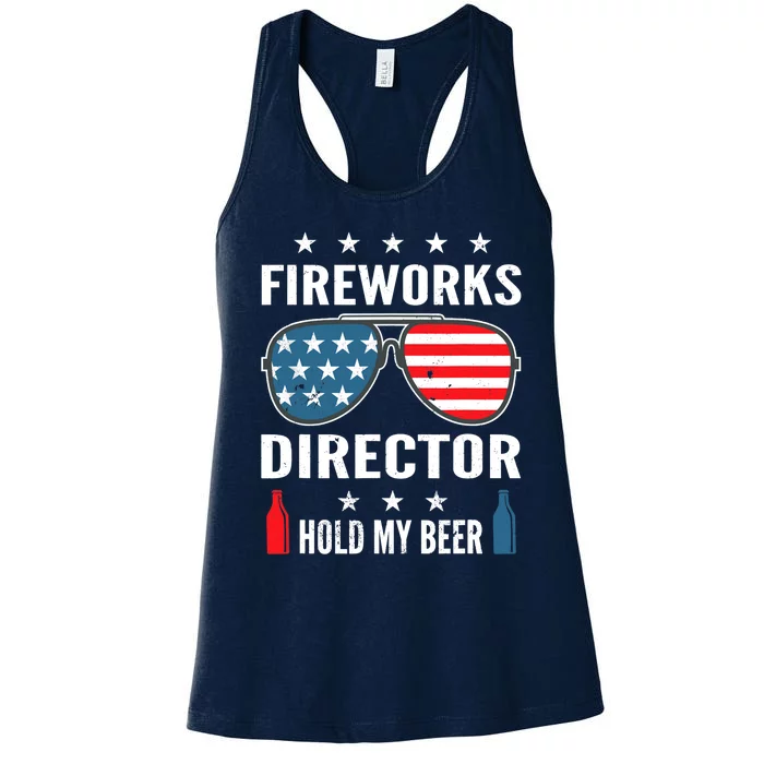 Fireworks Director Hold My Beer Women's Racerback Tank