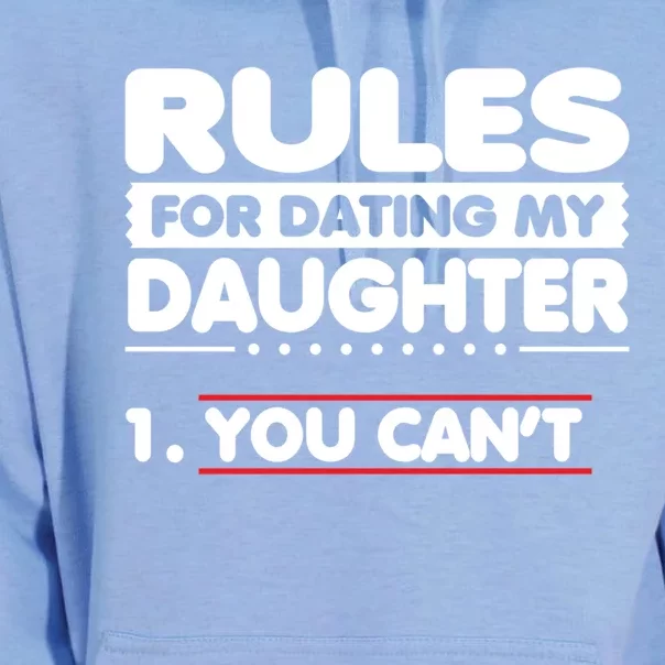 Funny Dad Humor Gift Rules For Dating My Daughter Meaningful Gift Unisex Surf Hoodie