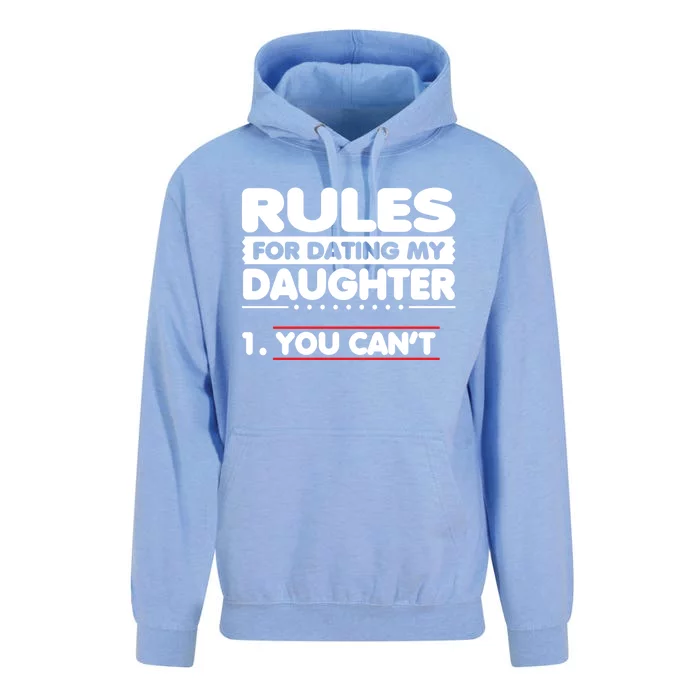 Funny Dad Humor Gift Rules For Dating My Daughter Meaningful Gift Unisex Surf Hoodie