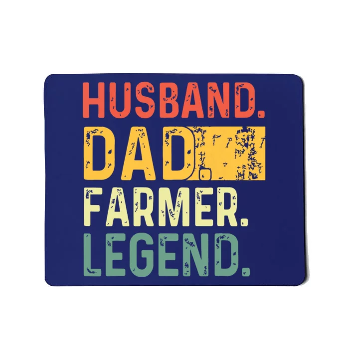 Fathers Day Husband Dad Farmer Legend Funny Vintage Mousepad