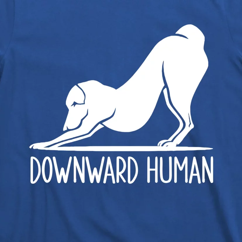 Funny Downward Hu Dog Yoga Design Cool Anime Print Cool Gift T-Shirt