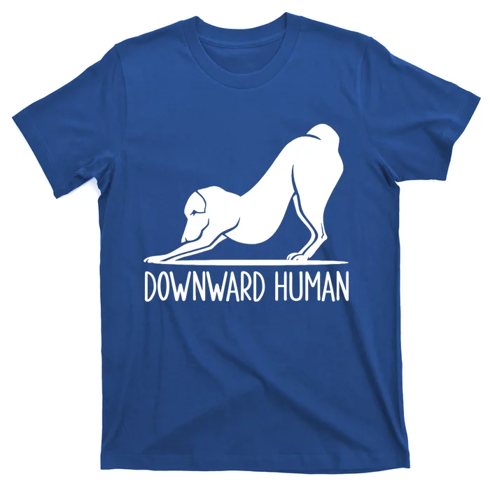 Funny Downward Hu Dog Yoga Design Cool Anime Print Cool Gift T-Shirt