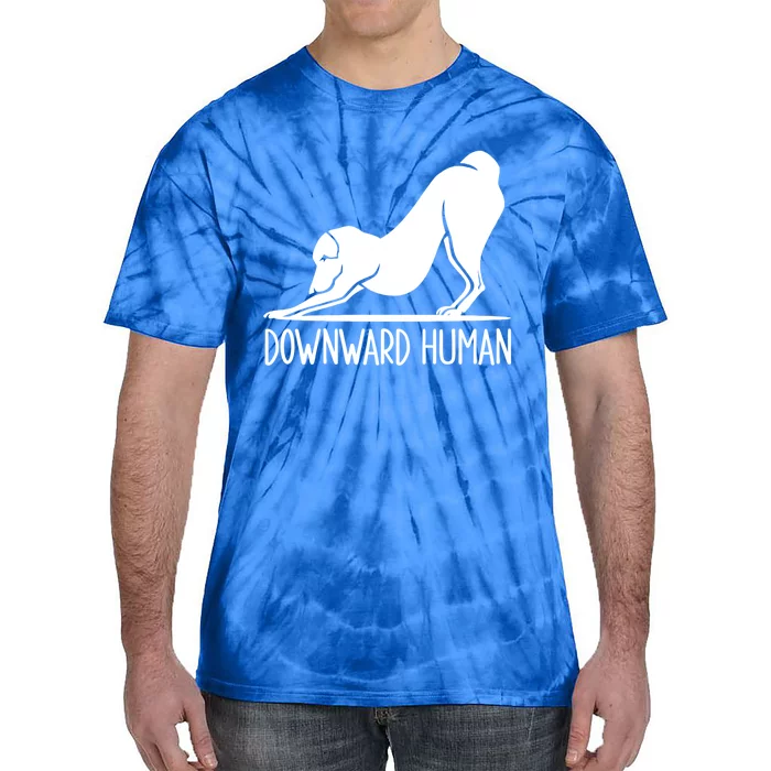 Funny Downward Hu Dog Yoga Design Cool Anime Print Cool Gift Tie-Dye T-Shirt