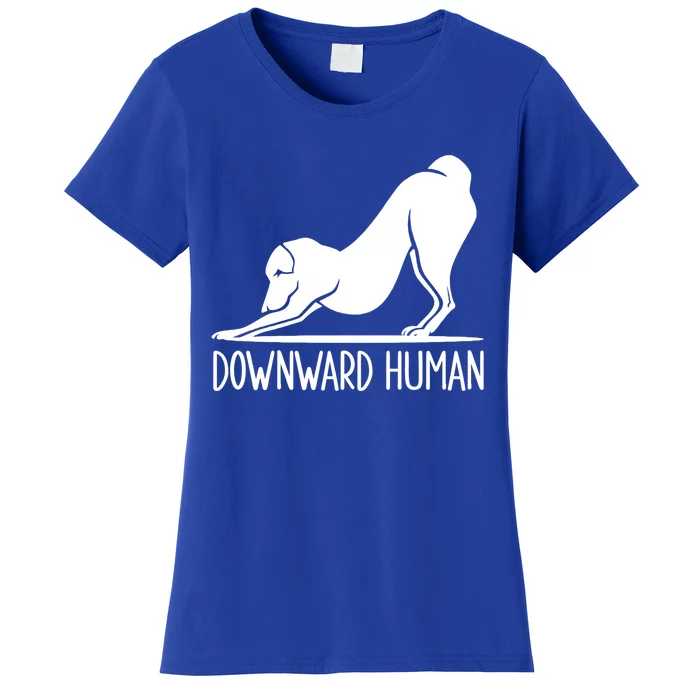 Funny Downward Hu Dog Yoga Design Cool Anime Print Cool Gift Women's T-Shirt