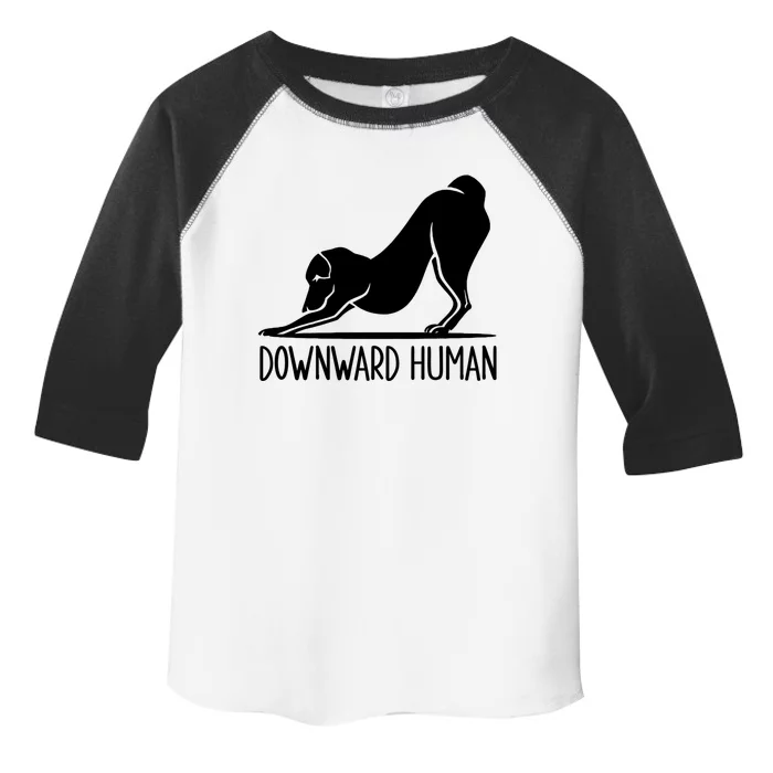 Funny Downward Hu Dog Yoga Design Cool Anime Print Cool Gift Toddler Fine Jersey T-Shirt