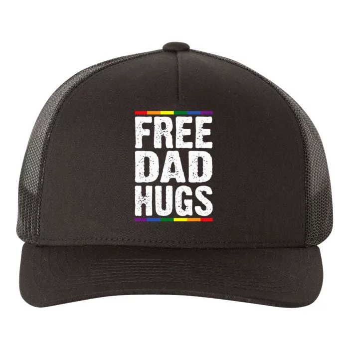 Free Dad Hugs Lgbt Supports Happy Pride Month Yupoong Adult 5-Panel Trucker Hat