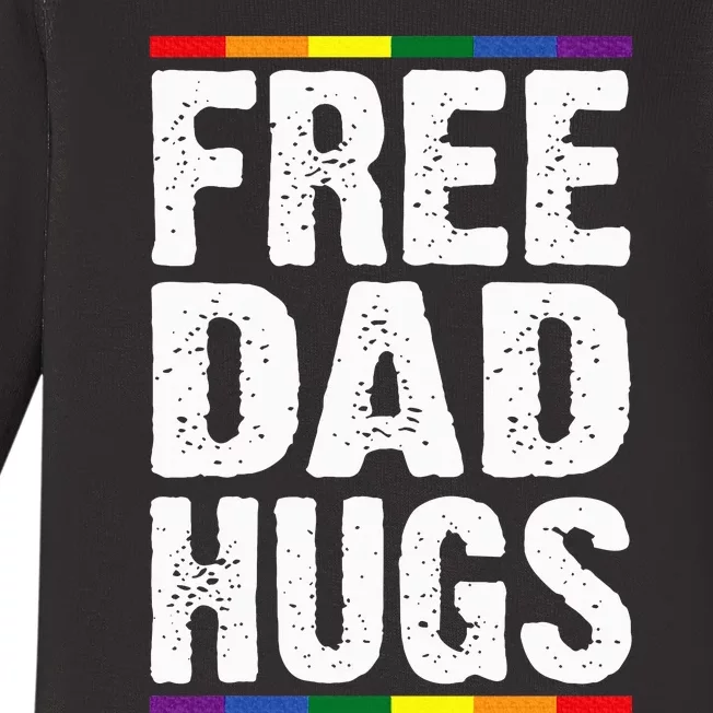 Free Dad Hugs Lgbt Supports Happy Pride Month Baby Long Sleeve Bodysuit