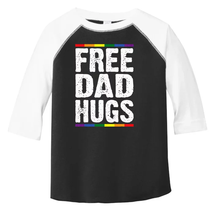 Free Dad Hugs Lgbt Supports Happy Pride Month Toddler Fine Jersey T-Shirt