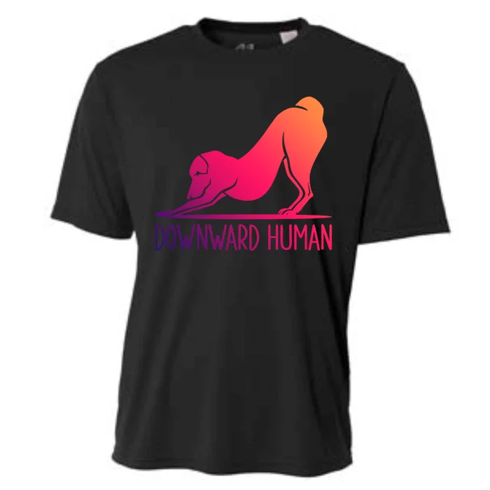 Funny Downward Hu Dog Yoga Design Cool Anime Print Meaningful Gift Cooling Performance Crew T-Shirt