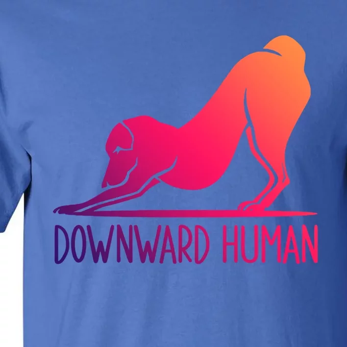 Funny Downward Hu Dog Yoga Design Cool Anime Print Meaningful Gift Tall T-Shirt