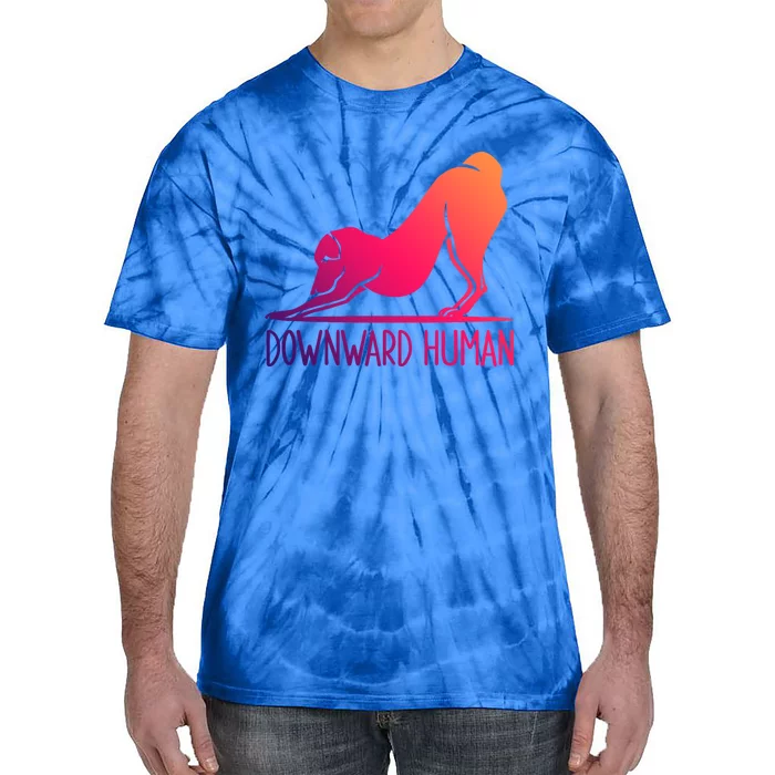 Funny Downward Hu Dog Yoga Design Cool Anime Print Meaningful Gift Tie-Dye T-Shirt