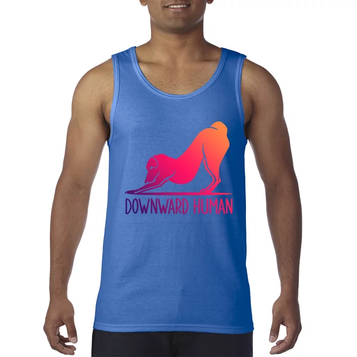 Funny Downward Hu Dog Yoga Design Cool Anime Print Meaningful Gift Tank Top