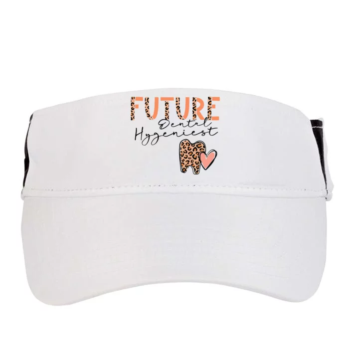 Future Dental Hygienist Cute Leopard Print Heart Design Adult Drive Performance Visor