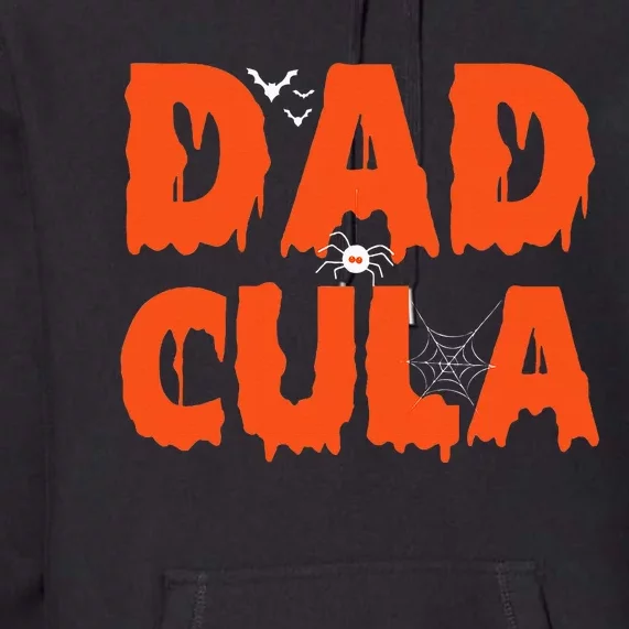 Funny Dadcula Halloween Dad Dracula Costume Momster matching Premium Hoodie