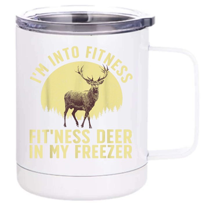 Funny Deer Hunting Wildlife Hunter Hunting Front & Back 12oz Stainless Steel Tumbler Cup