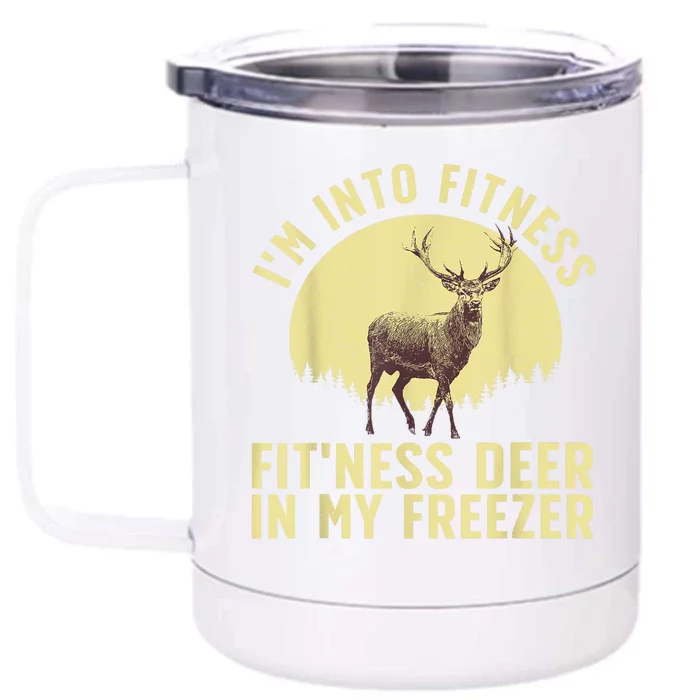 Funny Deer Hunting Wildlife Hunter Hunting Front & Back 12oz Stainless Steel Tumbler Cup