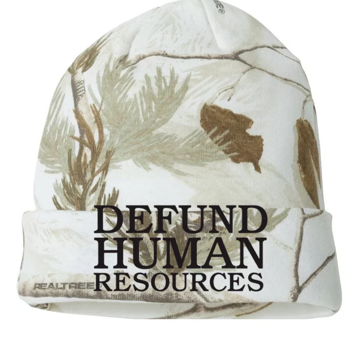 Funny Defund Human Resources Meme Kati - 12in Camo Beanie