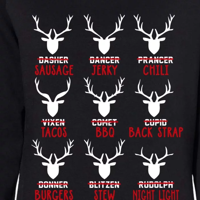 Funny Deer Hunting Hunters All Of Santa's Reindeer Funny Gift Womens California Wash Sweatshirt