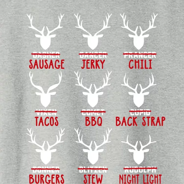 Funny Deer Hunting Hunters All Of Santa's Reindeer Funny Gift Women's Crop Top Tee