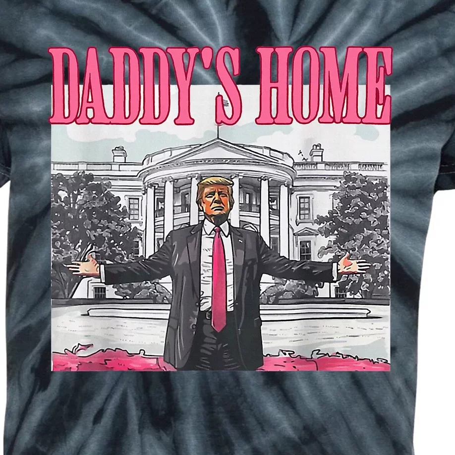 Funny Daddys Home 2024 Take America Back 2024 Kids Tie-Dye T-Shirt