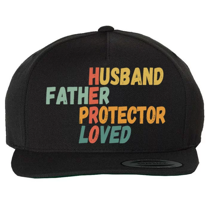 Father's Day Husband Father Protector Hero Loved - Dad Wool Snapback Cap