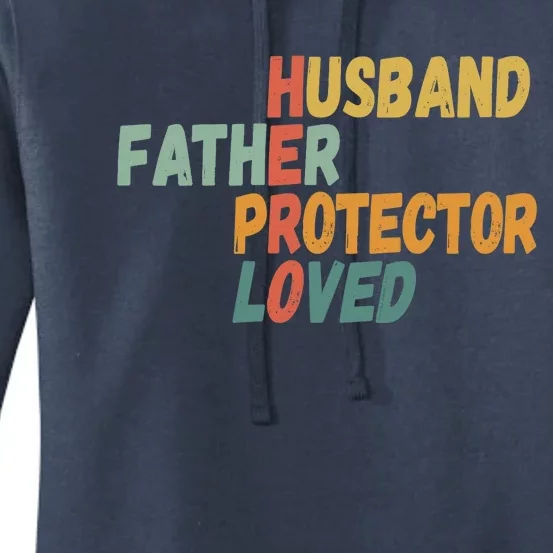 Father's Day Husband Father Protector Hero Loved - Dad Women's Pullover Hoodie