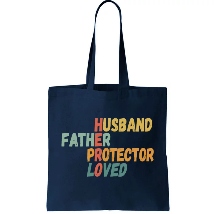 Father's Day Husband Father Protector Hero Loved - Dad Tote Bag