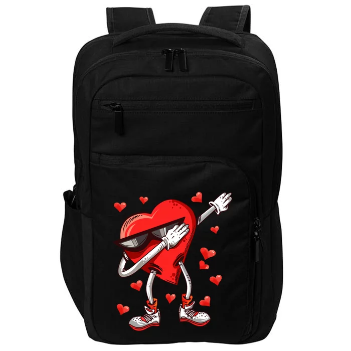 Funny Dabbing Heart Love Dab Dance Valentine's Day Gift Impact Tech Backpack