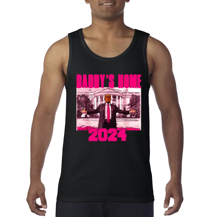 Funny DaddyS Home Trump Pink 2024 Take America Back 2024 Tank Top