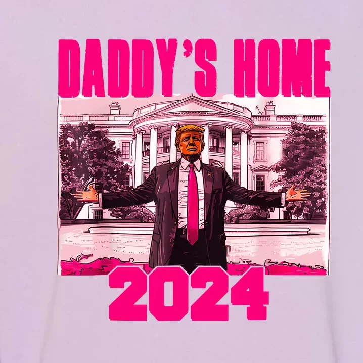 Funny DaddyS Home Trump Pink 2024 Take America Back 2024 Garment-Dyed Sweatshirt