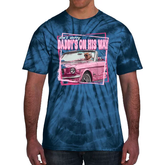 Funny DaddyS Home Trump Pink 2024 Take America Back 2024 Tie-Dye T-Shirt