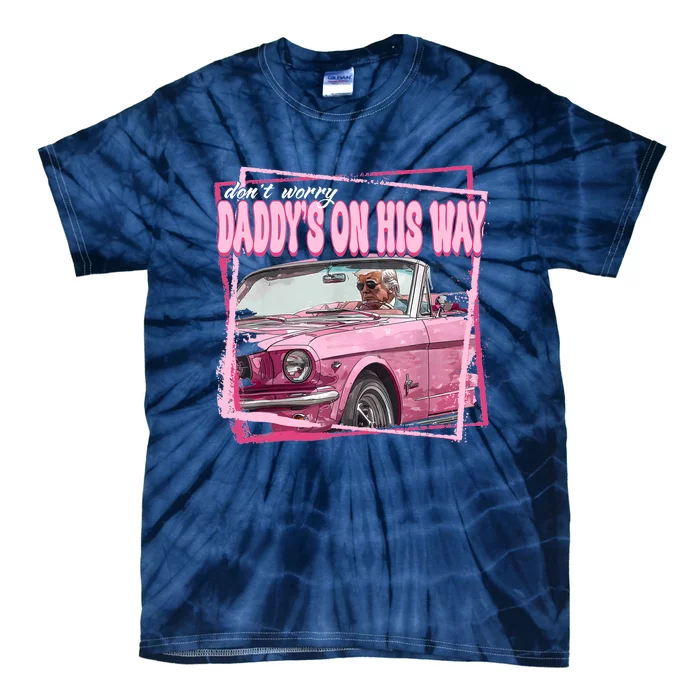 Funny DaddyS Home Trump Pink 2024 Take America Back 2024 Tie-Dye T-Shirt