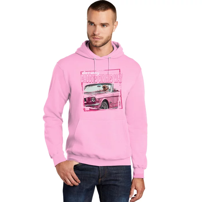 Funny DaddyS Home Trump Pink 2024 Take America Back 2024 Hoodie