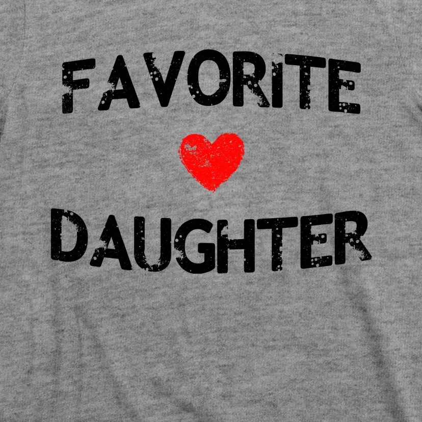 Favorite Daughter Heart Love Dad Mom T-Shirt