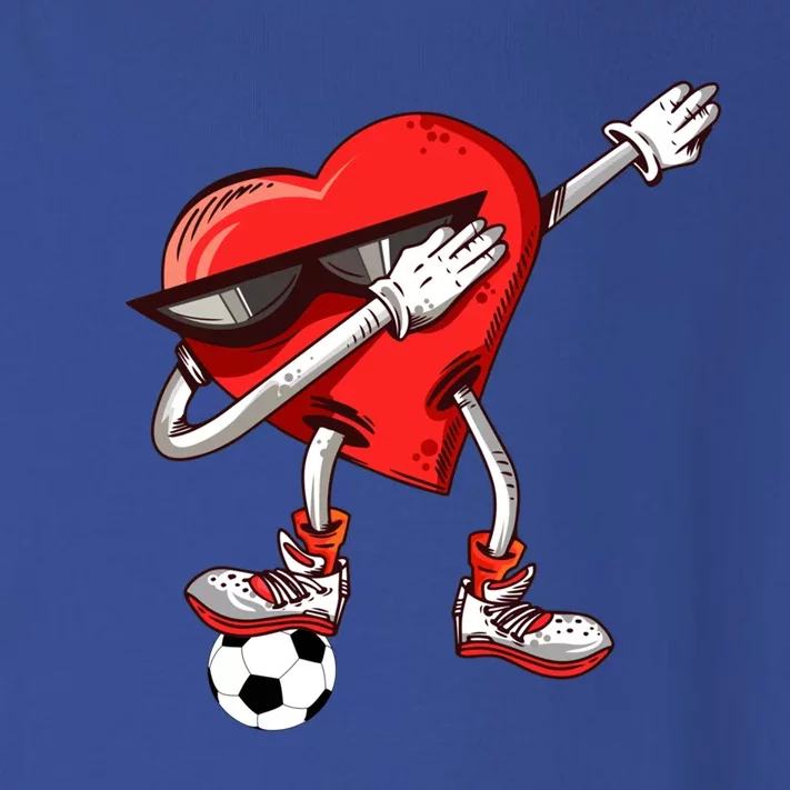 Funny Dabbing Heart Valentine's Day Football Soccer Lovers Gift Toddler Long Sleeve Shirt