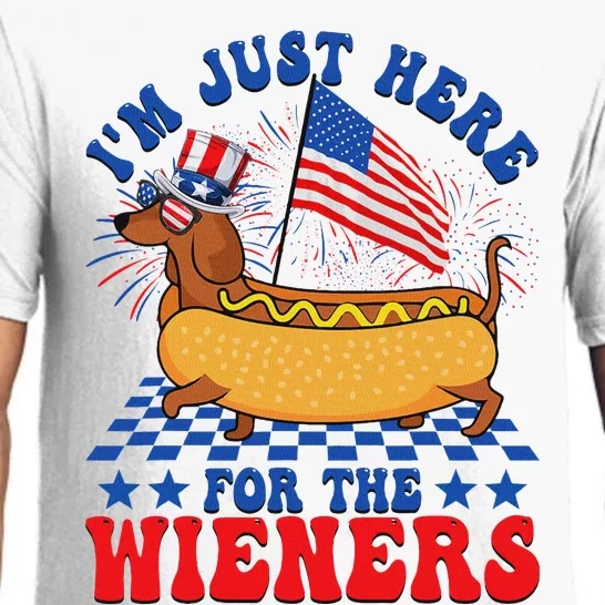 Funny Dachshund Hotdog 4th Of July Pajama Set