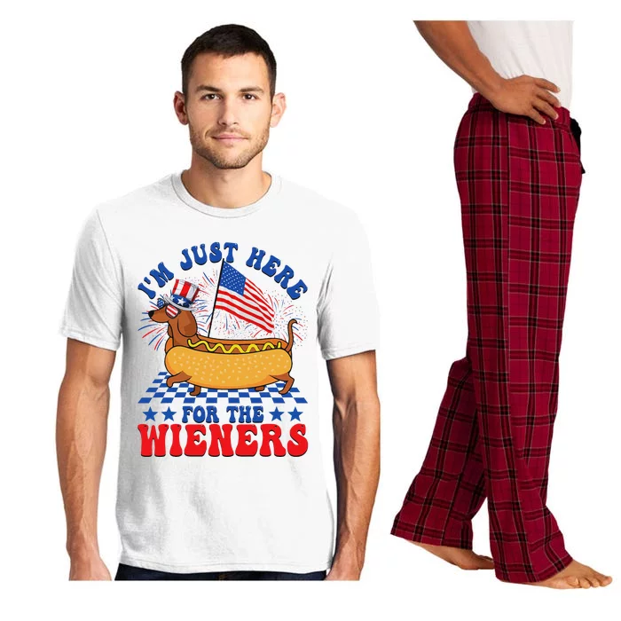 Funny Dachshund Hotdog 4th Of July Pajama Set