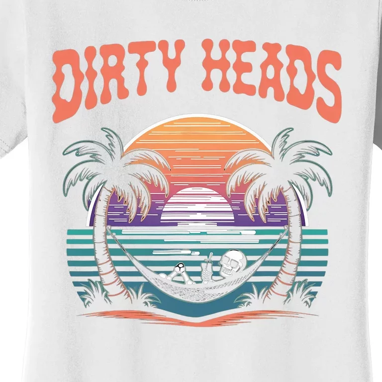 Funny Dirty Heads Retro Beach Women's T-Shirt