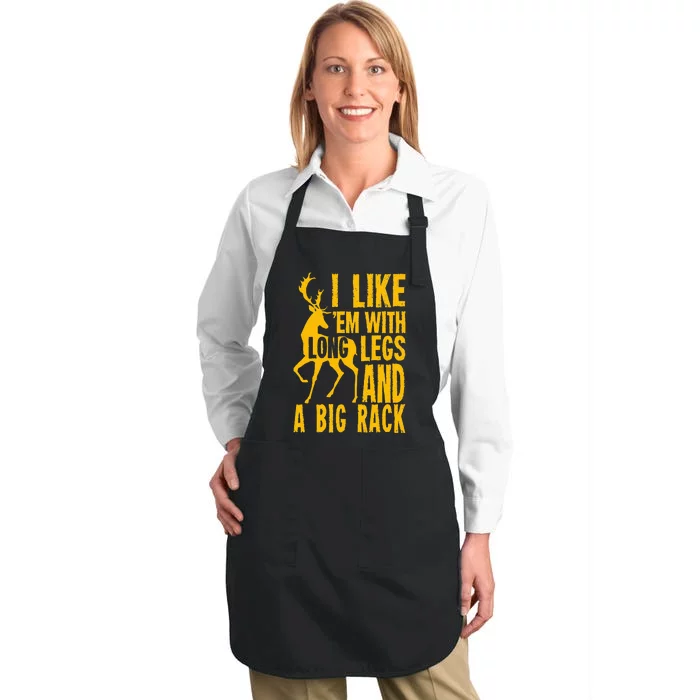 Funny Deer Hunting Quote Gift For Hunters Full-Length Apron With Pocket