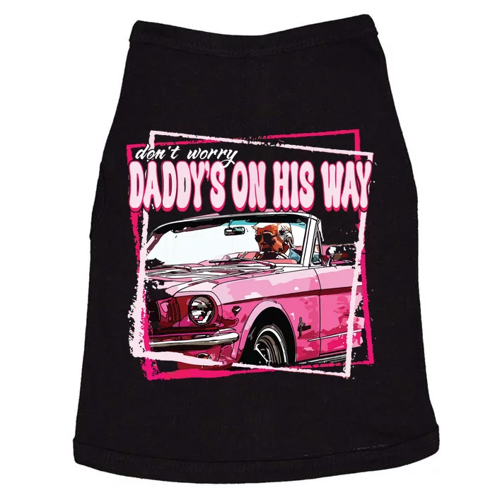 Funny Daddys Home Trump Pink 2024 Take America Back 2024 Doggie Tank