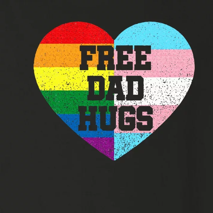 Free Dad Hugs Pride Lgbt Rainbow Flag Family Toddler Long Sleeve Shirt