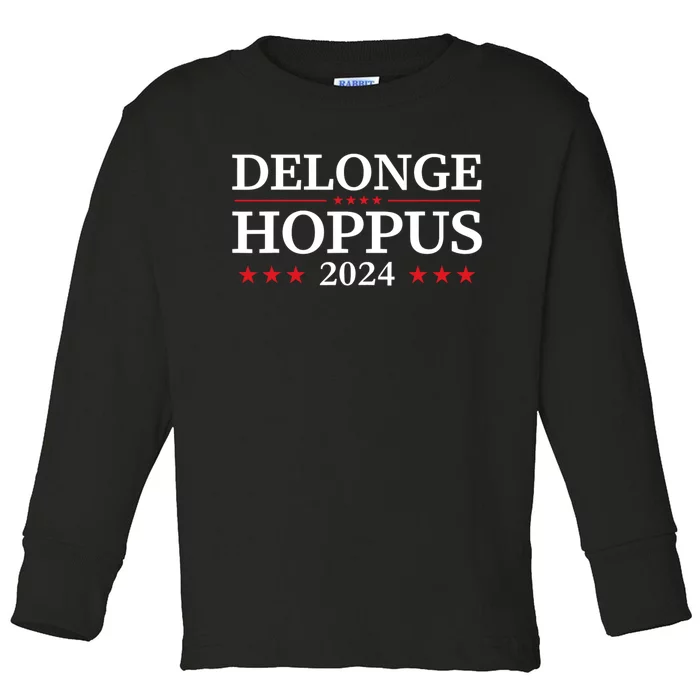 Funny Delonge Hoppus 2024 For President Toddler Long Sleeve Shirt