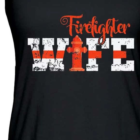 Fire Department Hydrant Firefighter Wife Ladies Essential Flowy Tank